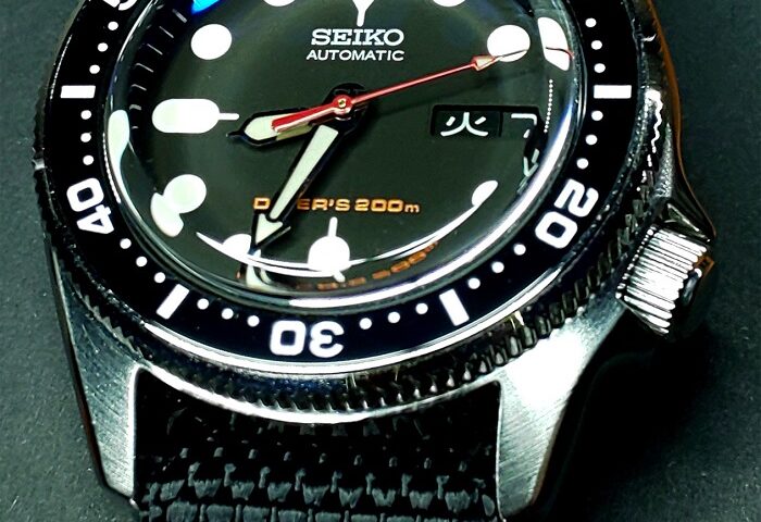 腕時計　skx013k　ブラックボーイ　ボーイズ　無垢ベルト　機械式
